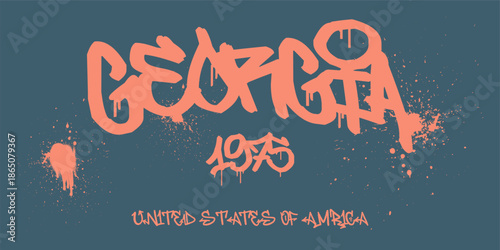 Urban typography and vintage typography college varsity states slogan print for graphic tee t shirt or sweatshirt - Vector