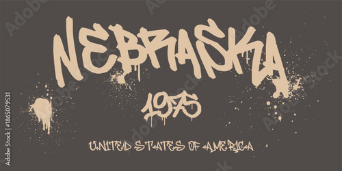 Urban typography and vintage typography college varsity states slogan print for graphic tee t shirt or sweatshirt - Vector