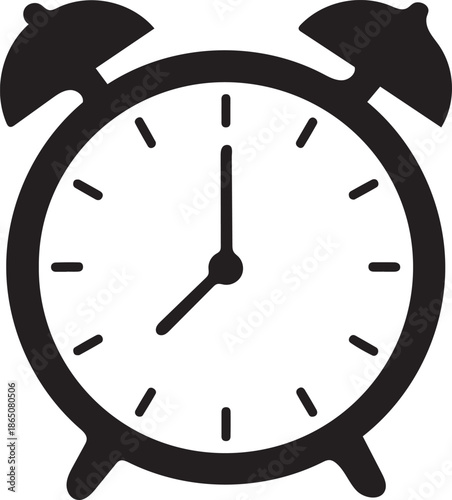 Wallpaper Mural Twin-Bell Alarm Clock Icon Flat Design Vector at 900 Torontodigital.ca