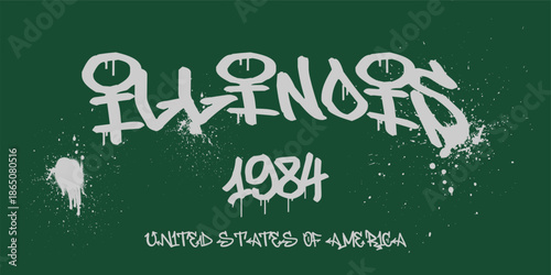 Urban typography and vintage typography college varsity states slogan print for graphic tee t shirt or sweatshirt - Vector