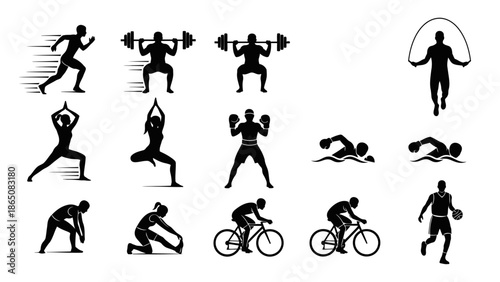 vector silhouettes of women