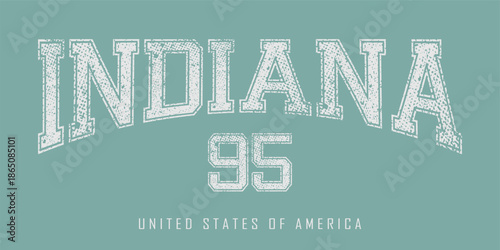 Retro typography university united states state vintage slogan print, 
highlighted grunge texture for graphic t-shirt or sweatshirt hoodie - Vector