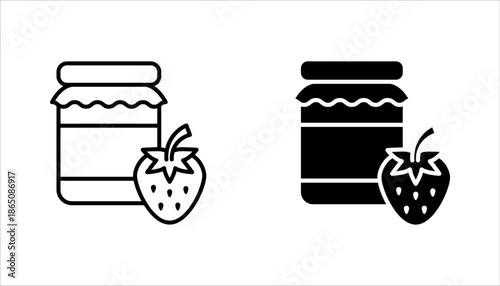 jam icon set, vector illustration on white background