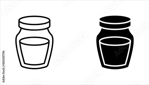 jam icon set, vector illustration on white background
