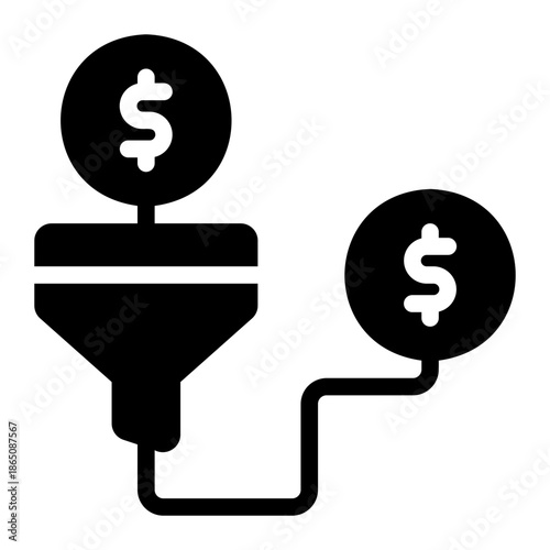sales funnel glyph icon