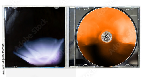 Fotografie Abstract CD Disc in Open Jewel Case