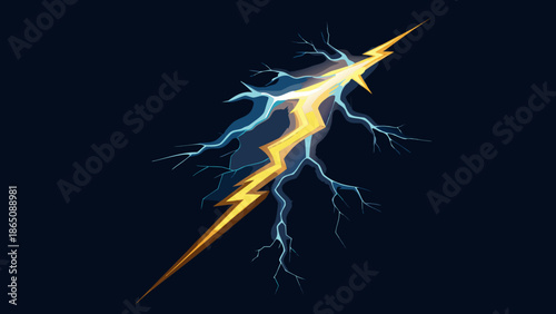 Vibrant lightning strike