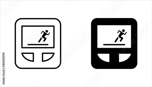 pedometer icon set. Physical activity, walking indicator. Fitness tracker. Digital sports. vector illustration on white background