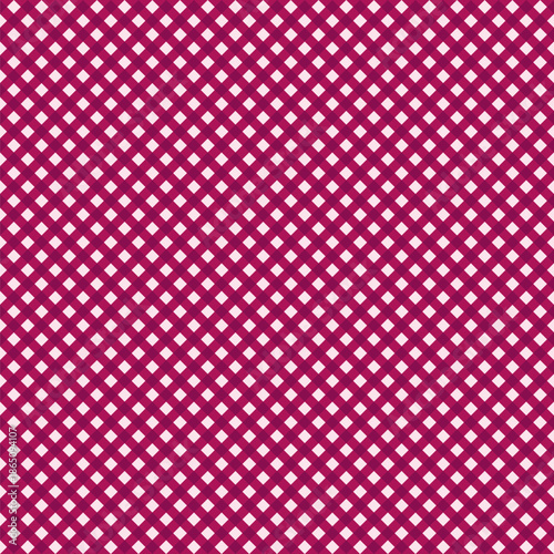 Diagonal Burgundy Red Gingham Seamless Pattern. Bias Luxury Plaid Texture.
