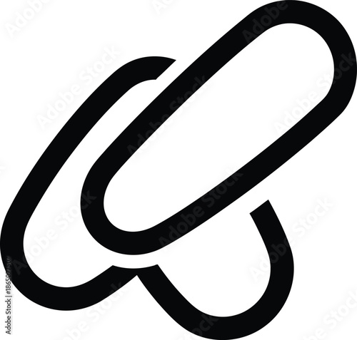 Minimalist paperclip icon design