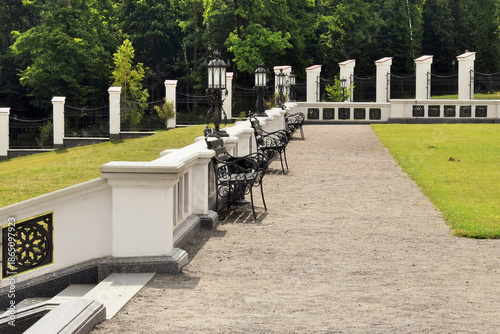 North-eastern facade of the Puslovsky Palace (Kossovo Castle). Kossovo. Ivatsevichi district. Brest region. Belarus