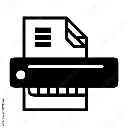 Document shredder icon symbolizing secure destruction of paper and confidential information