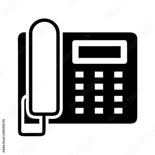 Essential landline telephone icon representing call and communication technology