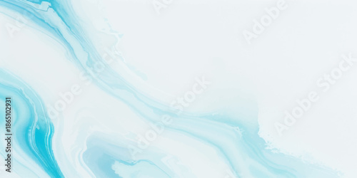 Abstract light blue and teal watercolor marble background with fluid swirls of cyan and white, perfect for modern website designs, wallpapers, and creative art.