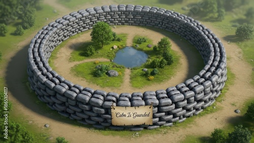 A Calm Serene Sanctuary Within Stone Walls