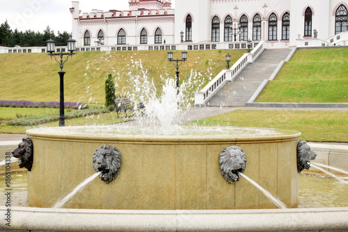 North-eastern facade of the Puslovsky Palace (Kossovo Castle). Kossovo. Ivatsevichi district. Brest region. Belarus