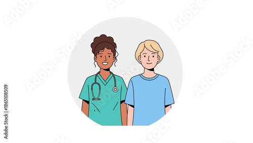 Two Medical Professionals Standing Page.