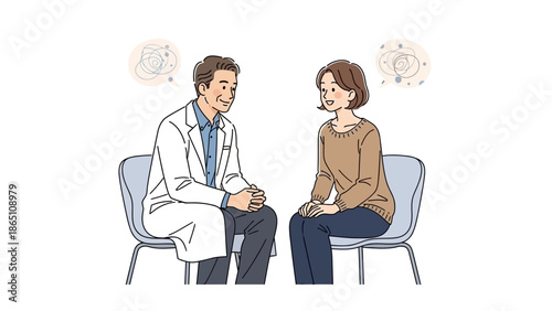 Doctor Consulting with Patient in Office.