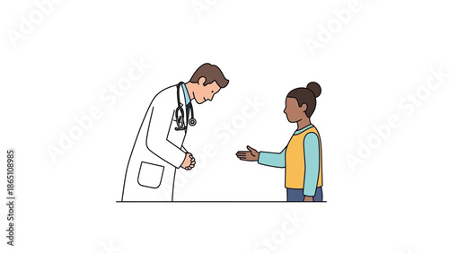 Doctor Consulting with Young Female Patient.