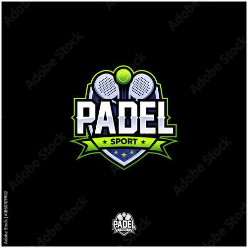 Padel Sport Emblem Logo