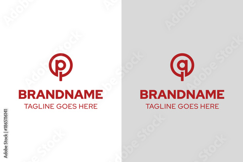 Letters PQ QQ Monogram Logo, suitable for any brand with PQ QP QQ Q initials
