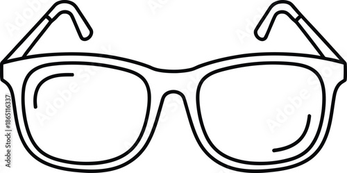 Simple outline of eyeglasses a vision and reading assistance icon