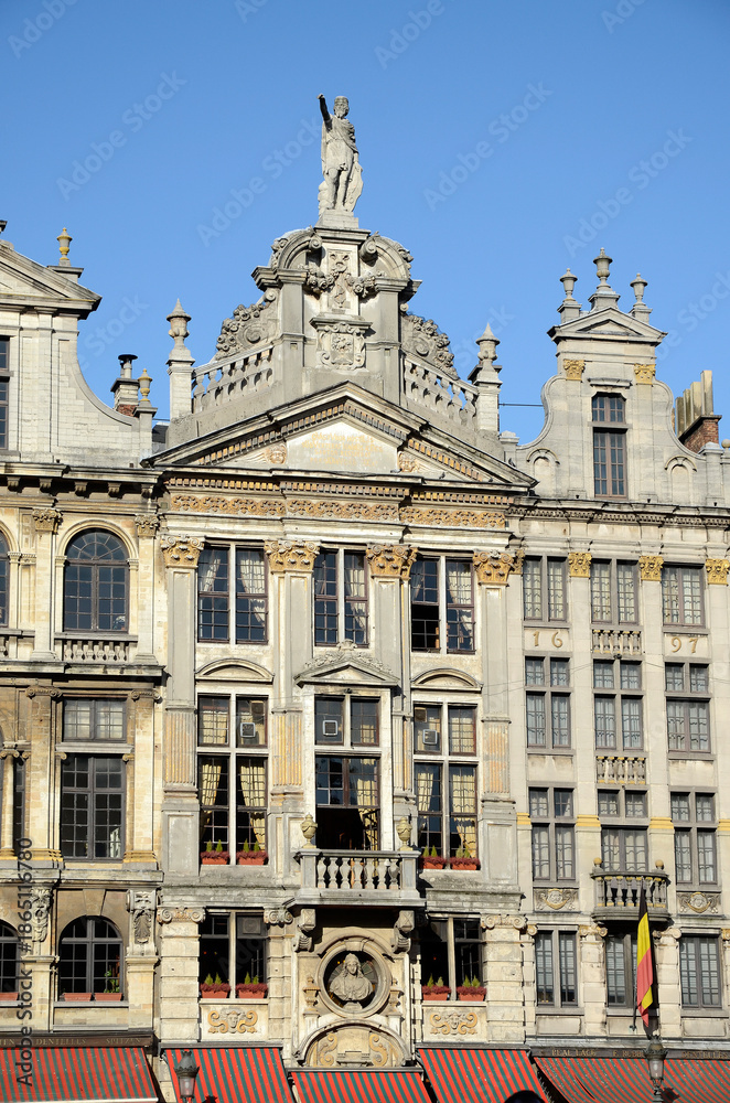 Obraz premium la Grand Place; patrimoine mondial de l'UNESCO; Bruxelles; Belgique