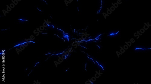 hyperspace blue lightning light speed lines animation background. warp speed energy burst animation. radial light streaks on transparent background