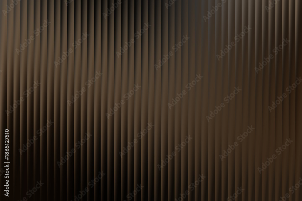 Fototapeta premium Dark brown, muted background features subtle vertical ridges illuminated by a low-key lighting scheme, suggesting depth and shadow.
