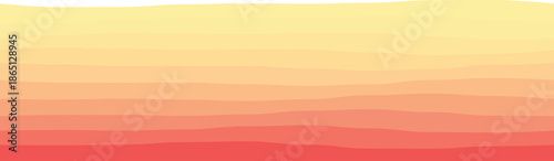 A smooth gradient wave pattern featuring calming hues of yellow, orange, and red, reminiscent of a serene sunset.