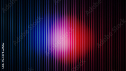 Photography Colorful light beams converging in a dark background with vertical stripes conve