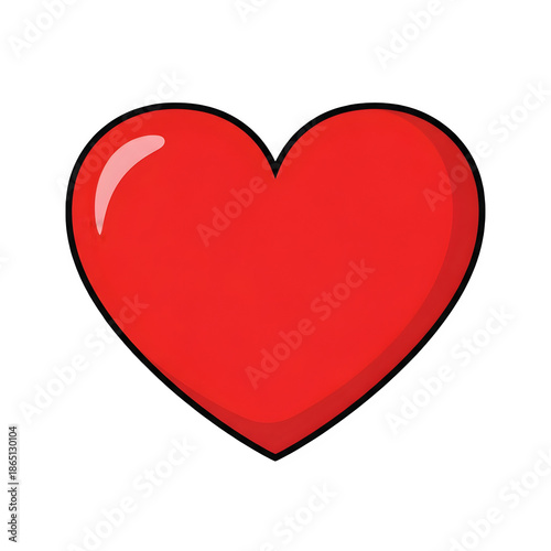 Free Download Simple Flat Red Heart Icon Symbol - GFXLoad