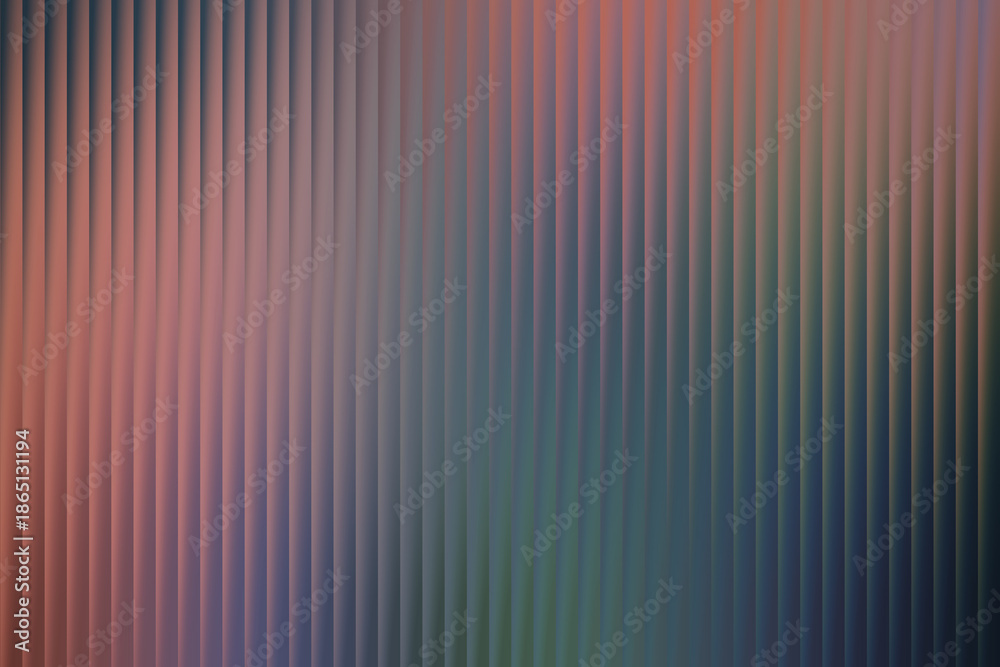 Fototapeta premium Abstract background texture features soft diffused pastel colors overlaid onto a vertical corrugated surface creating a subtle, modern visual effect.