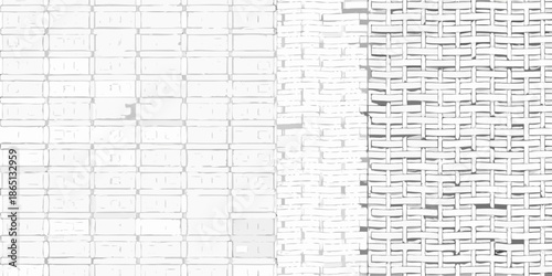 Close up of a white woven basket texture with a gradient effect