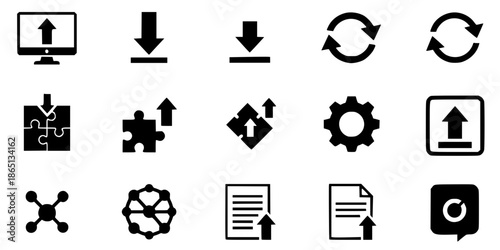 Software Update & System Upgrade Vector Icon