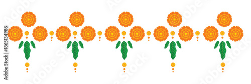 flower garland decoration toran for indian hindu holidays or wedding.