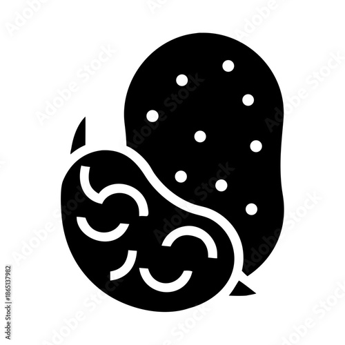 Refreshing potato eye mask icon for natural skincare and beauty treatments illustration