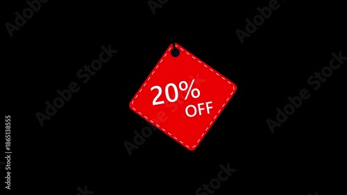 20% OFF discount tag animation