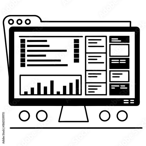 Computer display with data analytics