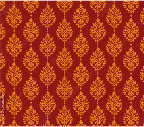 seamless pattern with golden ornament