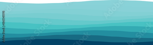 Abstract layered blue waves create a calming oceanic theme, ideal for backgrounds or artistic designs.