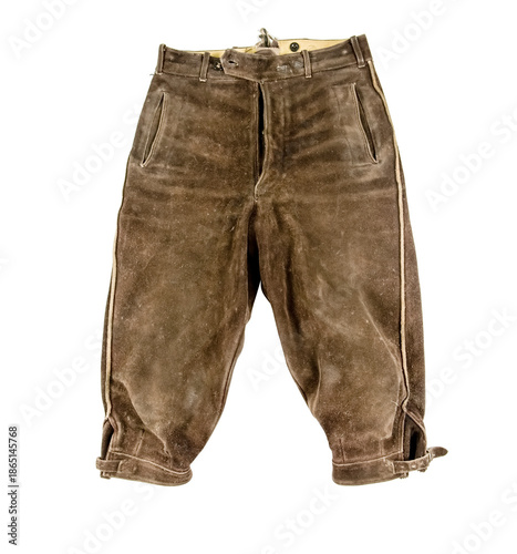 Alte Zernitterte Autentische Lederhose aus echtem Leder