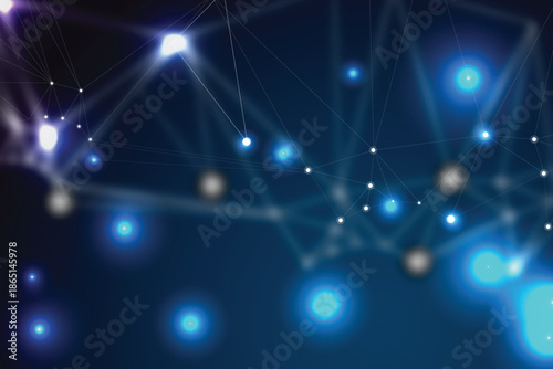 Abstract Digital Network Connections with Luminous Nodes