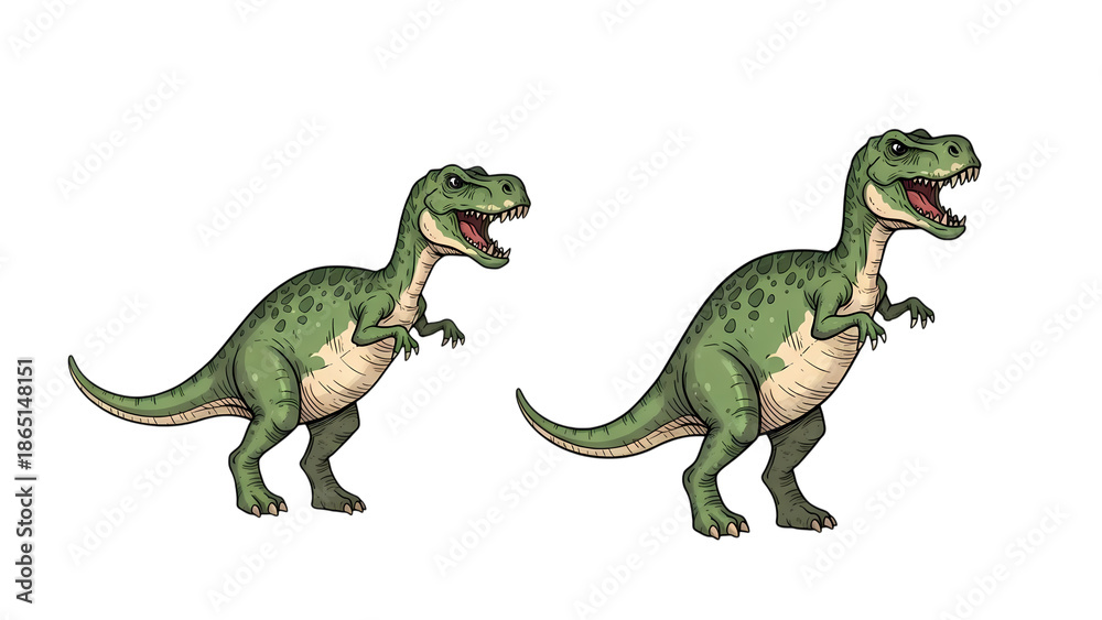 Obraz premium tyrannosaurus dinosaur vector illustration