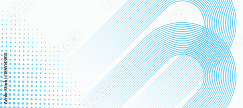 Abstract minimalist background with concentric diagonal rounded line pattern. Futuristic technology graphic design. Suit for business, cover, header, wallpaper, corporate, website, flyer