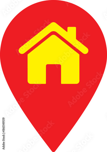 House location pin icon for real estate