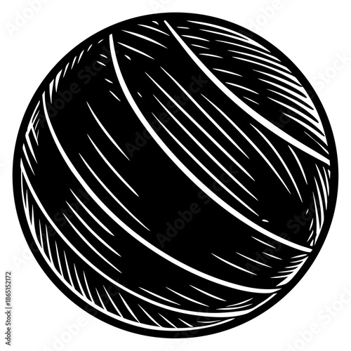 Black and white spiral ball