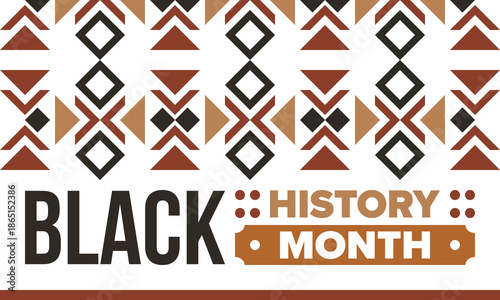 Black History Month. African American History. Celebrated annual. February and October. Poster, card, banner, background. Vector illustration