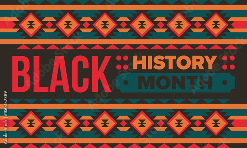Black History Month. African American History. Celebrated annual. February and October. Poster, card, banner, background. Vector illustration