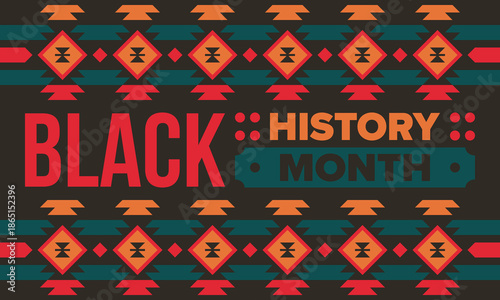 Black History Month. African American History. Celebrated annual. February and October. Poster, card, banner, background. Vector illustration